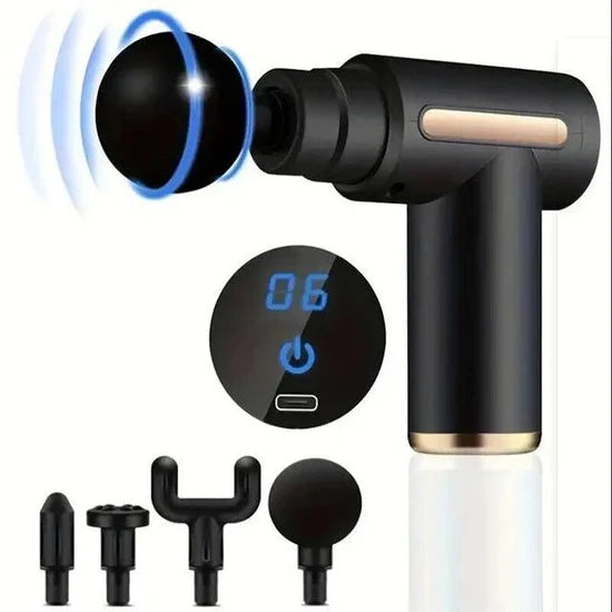 Pistola Massageadora Elétrica Relax 4 em 1 - Profissional Massageador Muscular