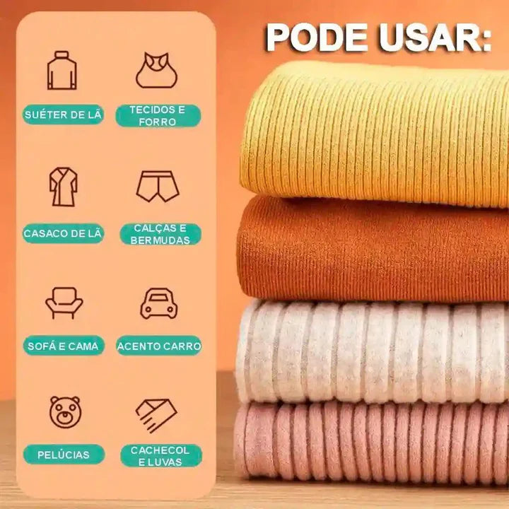 Removedor Elétrico de Bolinhas, Fiapos e Pelos de roupas - LintFree