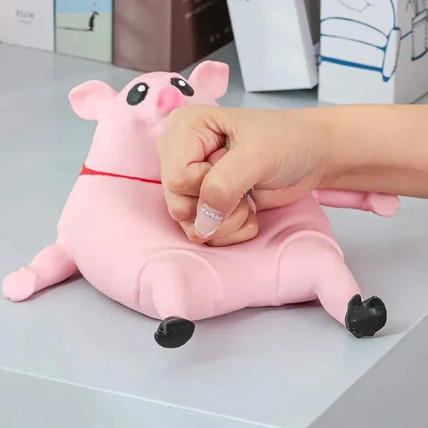 Porco Espremível Anti-Stress - Porco de borracha maleável